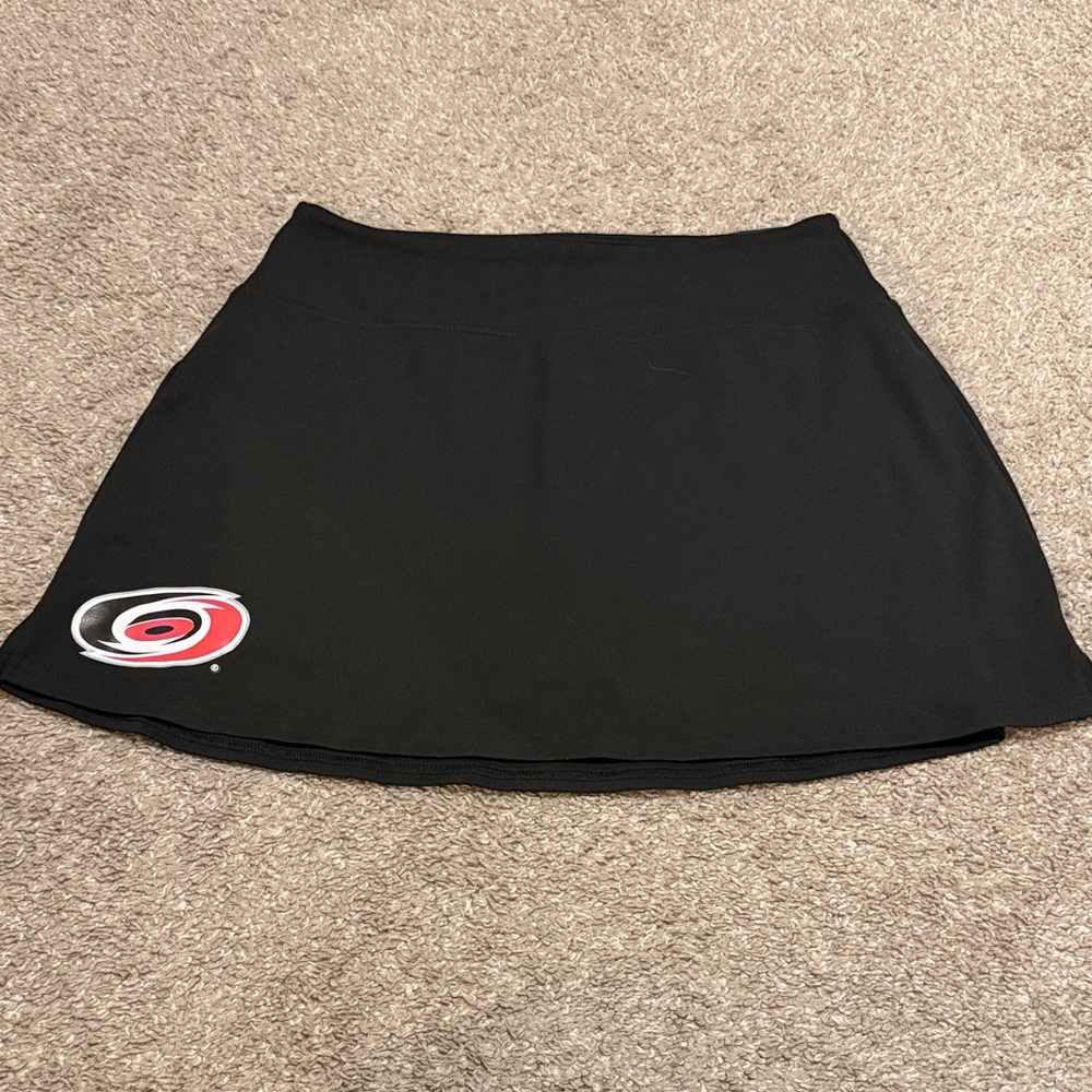 Black Women's Athletic Skirt with Carolina Hurricanes Logo